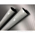 3k twill weave fibra de carbono tubos cfrp